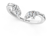 White gold Open Marquise Cluster Diamond Band with Prong Setting_109