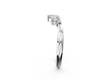 White gold Open Marquise Cluster Diamond Band with Prong Setting_110