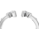 White gold Open Marquise Cluster Diamond Band with Prong Setting_113