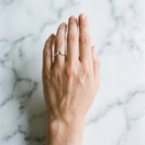 White gold Open Marquise Cluster Diamond Band with Prong Setting_129
