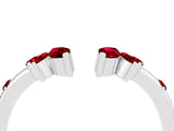 White gold Open Marquise Cluster Ruby Band with Prong Setting_10