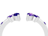 White gold Open Marquise Cluster Tanzanite Band with Prong Setting_10