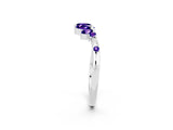 White gold Open Marquise Cluster Tanzanite Band with Prong Setting_8