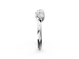 White gold Open Pear-Cut Diamond Bypass Ring with Prong Setting_49