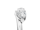 White gold Open Pear-Cut Diamond Bypass Ring with Prong Setting_51