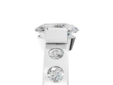 White gold Oval Brilliant Channel-Set Diamond Ring with Bezel Prong Setting_19