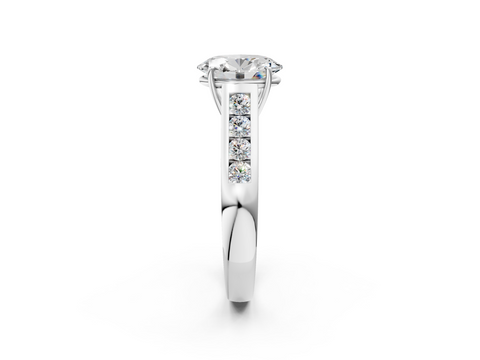 White gold Oval Brilliant Channel-Set Solitaire Ring with Four-Prong Setting_22
