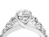White gold Oval Brilliant Diamond Pavé Band with Six-Prong Setting_7
