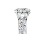 White gold Oval Brilliant Diamond Pavé Band with Six-Prong Setting_8