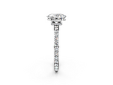 White gold Oval Brilliant Pavé Band Solitaire with Four-Prong Setting_47