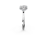 White gold Oval Brilliant Solitaire Engagement Ring with Six-Prong Setting and Classic Band_22