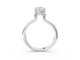 White gold Oval Brilliant Solitaire Engagement Ring with Six-Prong Setting and Classic Band_23