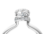 White gold Oval Brilliant Solitaire Engagement Ring with Six-Prong Setting and Classic Band_24