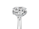 White gold Oval Brilliant Solitaire Engagement Ring with Six-Prong Setting and Classic Band_25