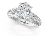 White gold Oval Brilliant Solitaire with Side Stones on a Pave Band and Four-Prong Setting_76