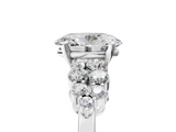 White gold Oval Cluster Diamond Engagement Ring with Pavé Band and Four-Prong Setting_57