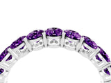 White gold Oval Cut Amethyst Eternity Band with Shared Prong Setting_4