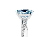White gold Oval Cut Aquamarine Engagement Ring with Side Stone Accents and Four-Prong Setting_41