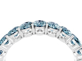 White gold Oval Cut Aquamarine Eternity Band with Shared Prong Setting_4