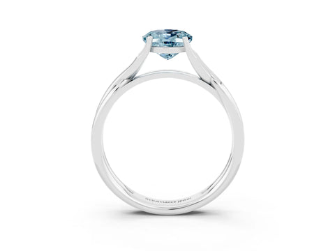 White gold Oval Cut Aquamarine Solitaire Twist Band Prong Setting Ring_39
