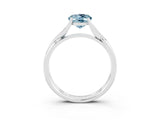 White gold Oval Cut Aquamarine Solitaire Twist Band Prong Setting Ring_39