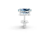White gold Oval Cut Aquamarine Stud Earrings_20