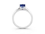 White gold Oval Cut Blue Sapphire Solitaire Engagement Ring with Classic Band and Four-Prong Setting_51
