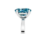White gold Oval Cut Blue Topaz Solitaire Engagement Ring with Classic Band and Four-Prong Setting_40