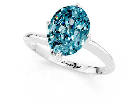 White gold Oval Cut Blue Topaz Solitaire Engagement Ring with Four-Prong Setting and Classic Band_13