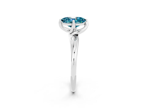 White gold Oval Cut Blue Topaz Solitaire Engagement Ring with Four-Prong Setting and Classic Band_14