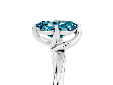 White gold Oval Cut Blue Topaz Solitaire Engagement Ring with Four-Prong Setting and Classic Band_17