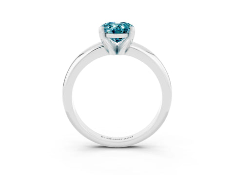 White gold Oval Cut Blue Topaz Solitaire Engagement Ring with Round Band and Four-Prong Setting_3