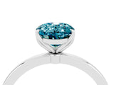 White gold Oval Cut Blue Topaz Solitaire Ring with Thin Band and Prong Setting_16