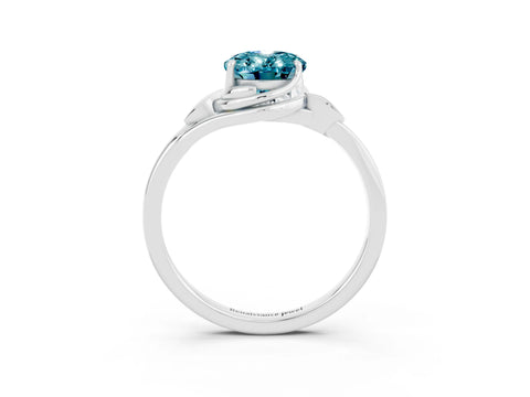 White gold Oval Cut Blue Topaz Solitaire Ring with Twist Band and Four-Prong Setting_39