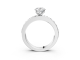White gold Oval Cut Channel Set Diamond Engagement Ring with Four-Prong Setting_300