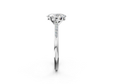 White gold Oval Cut Channel Set Solitaire Engagement Ring with Four-Prong Setting_240