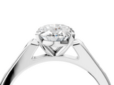 White gold Oval Cut Channel Set Solitaire Engagement Ring with Four-Prong Setting_247