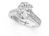 White gold Oval Cut Channel Set Solitaire Engagement Ring with Prong Setting_59