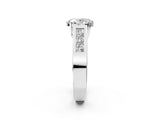 White gold Oval Cut Channel Set Solitaire Ring with Four-Prong Setting_8