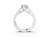 White gold Oval Cut Channel Set Solitaire Ring with Four-Prong Setting_9