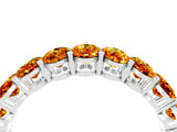 White gold Oval Cut Citrine Eternity Band with Shared Prong Setting_4