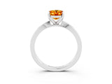White gold Oval Cut Citrine Solitaire Engagement Ring with Classic Band and Four-Prong Setting_27