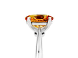 White gold Oval Cut Citrine Solitaire Engagement Ring with Classic Band and Four-Prong Setting_41