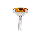 White gold Oval Cut Citrine Solitaire Ring with Thin Band and Four-Prong Setting_17