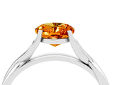 White gold Oval Cut Citrine Solitaire Twist Band Prong Setting Ring_40