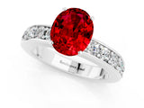 White gold Oval Cut Cut Channel Set Diamond Engagement Ring with Four-Prong Setting_1