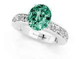 White gold Oval Cut Cut Channel Set Diamond Engagement Ring with Four-Prong Setting_1