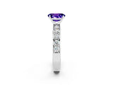 White gold Oval Cut Cut Channel Set Diamond Engagement Ring with Four-Prong Setting_2