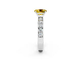 White gold Oval Cut Cut Channel Set Diamond Engagement Ring with Four-Prong Setting_2