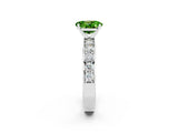 White gold Oval Cut Cut Channel Set Diamond Engagement Ring with Four-Prong Setting_2